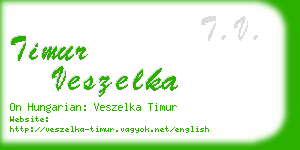 timur veszelka business card